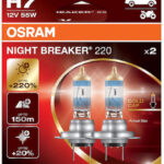 Osram Λάμπες Αυτοκινήτου & Μοτοσυκλέτας Night Breaker +220% H7 Αλογόνου 12V 55W 2τμχ 64210NB220-2HB