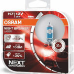 Osram Λάμπες Αυτοκινήτου & Μοτοσυκλέτας Night Breaker Laser +150% H7 Αλογόνου 12V 55W 2τμχ 64210NL-HCB