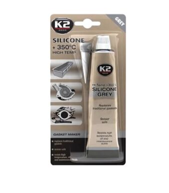 K2 SILICONE GREY Σφραγιστική Σιλικόνη Υψηλής Θερμοκρασίας Γκρι 85GR