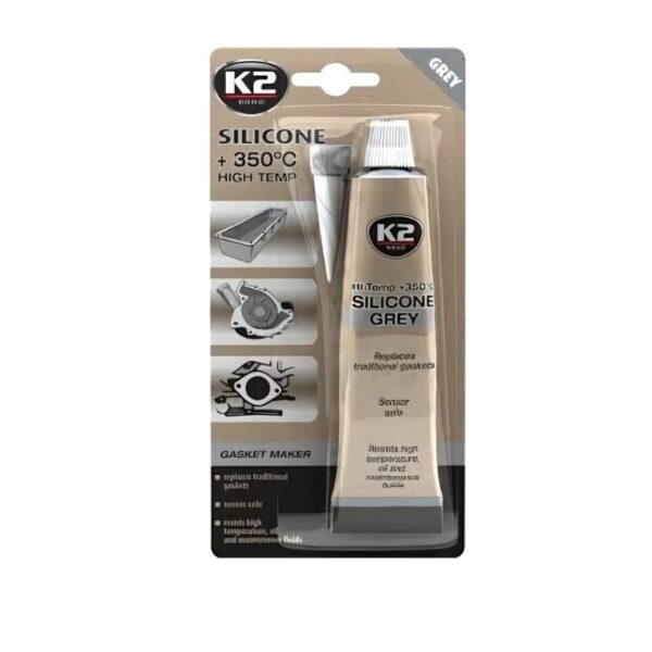 K2 SILICONE GREY Σφραγιστική Σιλικόνη Υψηλής Θερμοκρασίας Γκρι 85GR