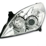 Φανάρια εμπρός angel eyes για Opel Vectra C (2005-2009) - chrome , χωρίς λάμπες (Η7) - σετ 2τμχ.