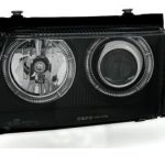 Φανάρια εμπρός angel eyes για Vw Passat 3Β/B5 (1997-2000) - μαύρα , χωρίς λάμπες (Η7) - σετ 2τμχ.