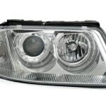 Φανάρια εμπρός angel eyes για Vw Passat B5.5 (2001-2005) - chrome , χωρίς λάμπες (Η7) - σετ 2τμχ.