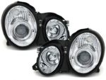 Φανάρια εμπρός angel eyes για Mercedes CLK W208 (1997-2002) , με λάμπες (Η1) - σετ 2τμχ.