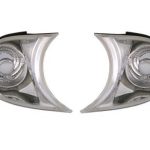 Φλας δίπλα στο φανάρι E46 coupe (1999-2001) - χρωμίου - σετ 2τμχ.