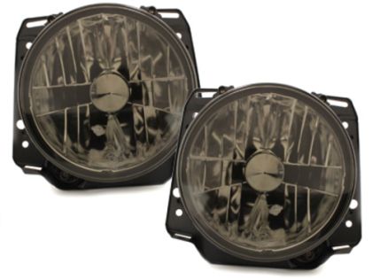 Φανάρια εμπρός για Vw Golf II (1983-1993) - μαύρα chrome ,  χωρίς  λάμπες (Η 3 ) - σετ 2τμχ.
