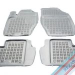 Λαστιχένια πατάκια Rezaw Plast για CITROEN C4 I (2004-2010) / C4 II (2010-2017) / PEUGEOT 307 (2001-2007) - τύπου σκαφάκι - 4τμχ. -γκρι