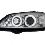 Φανάρια εμπρός led angel eyes για Opel Astra G (1998-2004) - chrome , με λάμπες (Η1) - σετ 2τμχ.