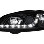 Φανάρια εμπρός led με DRL για Opel Astra G (1998-2004) - black , με λάμπες (Η1) - σετ 2τμχ.