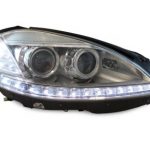 Φανάρια εμπρός led για Mercedes W221 S-Class (2005-2008) , με λάμπες (Η1) - σετ 2τμχ.