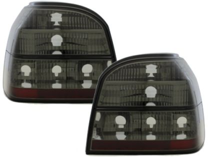 Πίσω φανάρια Vw Golf III - μαύρα chrome - σετ 2τμχ.