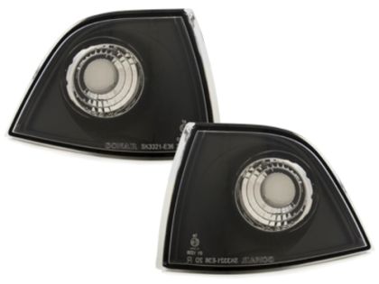 Φλας δίπλα στο φανάρι BMW E36 (1990 -1999) coupe  / cabrio  - μαύρο - σετ 2τμχ.