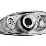 Φανάρια εμπρός angel eyes για Honda Civic (1996-1999) - chrome , με λάμπες (Η1) - σετ 2τμχ.