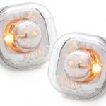 Φλας - χρωμίου για Audi A3 / A4 / Skoda Fabia / Octavia - σετ 2τμχ.