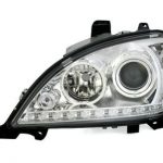 Φανάρια εμπρός led για Mercedes ML W163 (1998-2001) , με λάμπες (Η1) - σετ 2τμχ.