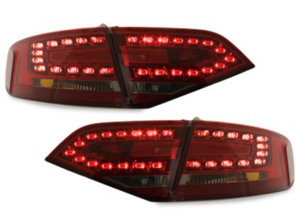 Πίσω φανάρια led για Audi A4 sedan (2007+) - κόκκινα / φιμέ - σετ 2τμχ.