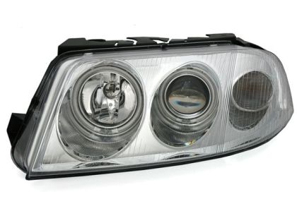 Φανάρια εμπρός angel eyes για Vw Passat B5.5 (2001-2005) - chrome , με λάμπες (Η1) - σετ 2τμχ.