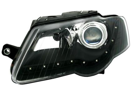 Φανάρια εμπρός led για Vw Passat 3C (2005+) - μαύρα , χωρίς λάμπες (Η7) - σετ 2τμχ.