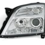 Φανάρια εμπρός angel eyes για Opel Vectra C (2002-2005) - chrome , χωρίς λάμπες (Η7) - σετ 2τμχ.