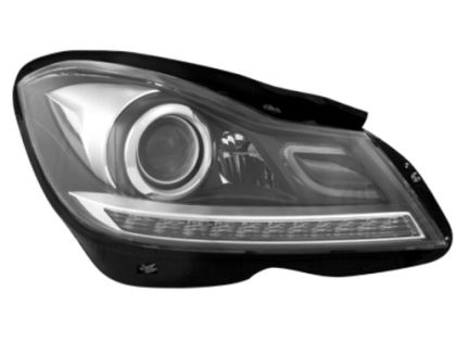 Φανάρια εμπρός led lightbar για Mercedes C-CLASS W204 (2011+) , με λάμπες (Η1) - σετ 2τμχ.