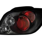 Πίσω φανάρια για Peugeot 307  (2001-2007) 3/5 πορτο  - μαύρα - σετ 2τμχ.