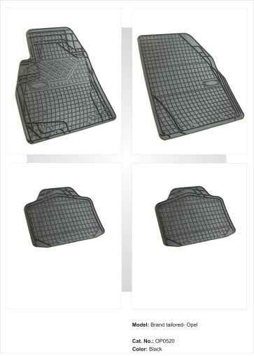 Λαστιχένια πατάκια Frogum universal για OPEL Corsa 06 / Agila / Astra 03 / Vectra 01 / Signum / Insignia / Meriva / Zafira / Antara - 4τμχ.