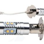 Led λάμπες H3 10W με 10 led 2323 επί 1 W CREE και προτζέκτορα - 1τμχ.