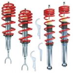 Ρυθμιζόμενη ανάρτηση για Audi B5 (1995-2001) - κόκκινα ελατήρια - 4τμχ.