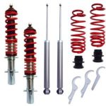 Ρυθμιζόμενη ανάρτηση για Seat Leon (2000-2005) - κόκκινη - 4τμχ.