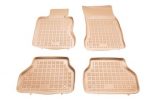Λαστιχένια πατάκια Rezaw Plast για BMW σειρά 5 E60 / E61 (2002-2009 - τύπου σκαφάκι - μπεζ - 4τμχ.