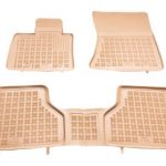 Λαστιχένια πατάκια Rezaw Plast για BMW X5 E70 (2007-2013) / X6 E71 (2008-2014) - τύπου σκαφάκι - μπεζ - 3τμχ.
