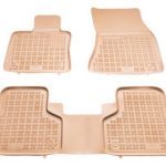 Λαστιχένια πατάκια Rezaw Plast για BMW X5 F15 (2013-2018) / BMW X6 F16 (2014-2019) - τύπου σκαφάκι - μπεζ - 3τμχ.