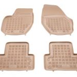 Λαστιχένια πατάκια Rezaw Plast για VOLVO S60 / V60 / XC60 (2008-2017) - τύπου σκαφάκι - μπεζ - 4τμχ.