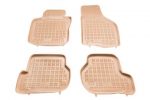 Λαστιχένια πατάκια Rezaw Plast για VW Golf 5 / 6 / VW Jetta / Seat Leon (2004-2012) / VW Scirocco / Skoda Octavia 2 (2004-2013) - τύπου σκαφάκι - μπεζ - 4τμχ.