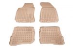 Λαστιχένια πατάκια Rezaw Plast για VW Passat B5 / B5.5 (1996-2005) - τύπου σκαφάκι - μπεζ - 4τμχ.