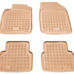 Λαστιχένια πατάκια Rezaw Plast για SAAB 9-3 II (2002-2014) - τύπου σκαφάκι μπεζ - 4τμχ.