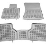 Λαστιχένια πατάκια Rezaw Plast για BMW X5 E70 (2007-2013) / X6 E71 (2008-2014) - τύπου σκαφάκι - γκρι - 3τμχ.