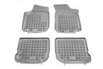 Λαστιχένια πατάκια Rezaw Plast για VW Golf 4 / VW Bora / VW Jetta / VW Beetle / Skoda Octavia (1997-2010) / Seat Leon και Toledo (1999-2005) - τύπου σκαφάκι - γκρι - 4τμχ.