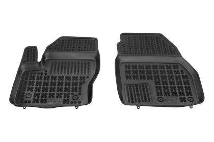 Λαστιχένια πατάκια Rezaw Plast για Ford Transit Connect II (2013-2023) - front with an extra material on the driver side - τύπου σκαφάκι - 2τμχ.