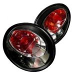 Πίσω φανάρια για Vw New Beetle (1998-2005)  hatchback / cabrio  - μαύρα - σετ 2τμχ.