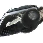 Φανάρια εμπρός για Vw Passat B6 (2005-2010) - μαύρα , χωρίς λάμπες (Η7) - σετ 2τμχ.