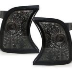 Φλας δίπλα στο φανάρι BMW E34 (1989-1995)  limousine / touring  - μαύρο χρωμίου - σετ 2τμχ.