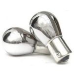 Universal χρωμιωμένη λάμπα για φλας BA15S τυχαία διάταξη - σετ 2τμχ.