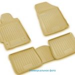 3D Λαστιχένια πατάκια για Audi A8 (2002-2009) long base, μπεζ - 4τμχ.
