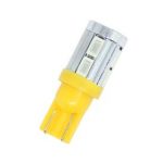 Led λάμπα τύπου Τ10 5W με 10 SMD 5630 led - κατάλληλη για φώτα ημέρας - κίτρινη - 1τμχ.