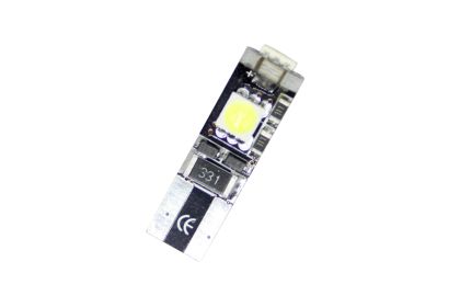 LEd λάμπα τύπου Τ10 με 3 SMD led - CANBUS 5000K - 1τμχ.