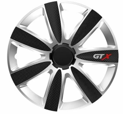 Τάσια αυτοκινήτου Versaco GTX CARBON Black/Silver - 15" - Μαύρο / Ασημί - 4 τμχ.