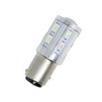 Led λάμπα BA15S με 16 ultra bright led και προτζέκτορα διπλού φωτισμού κόκκινη - 1τμχ.