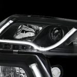 Φανάρια εμπρός led lightbar για Audi A6 4F (2004-2008) , με λάμπες (H7/Η1) - σετ 2τμχ.