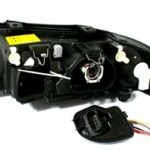 Φανάρια εμπρός για Audi A4 (1999-2001) - μαύρα , χωρίς λάμπες (Η7) - σετ 2τμχ.